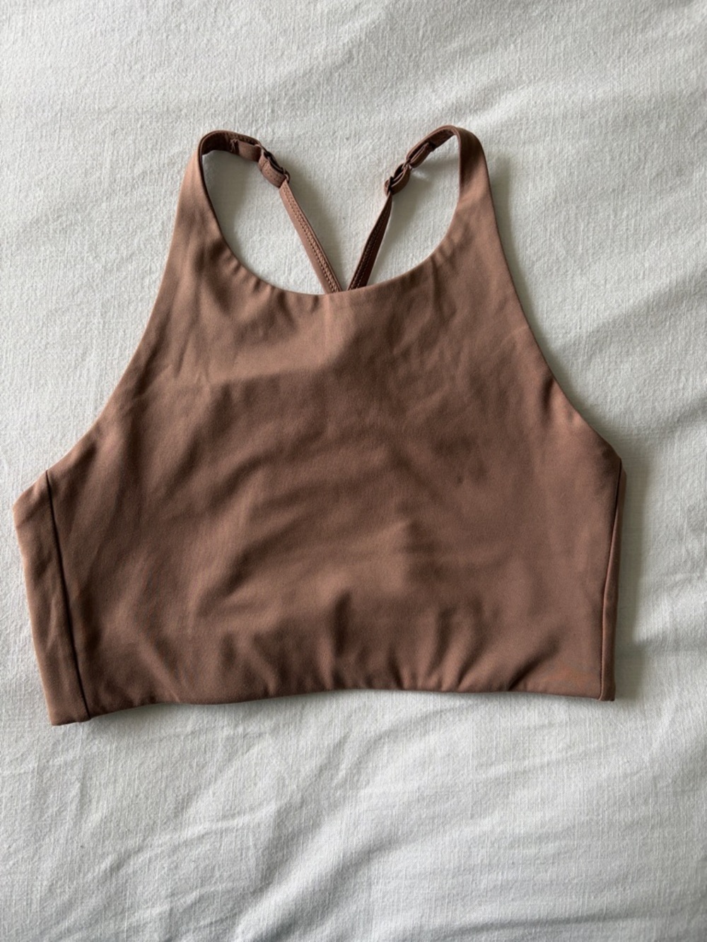 girlfriend collective tan High Neck Seamless Sports Bra